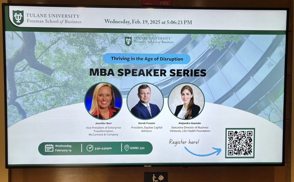 MBA Speaker Series